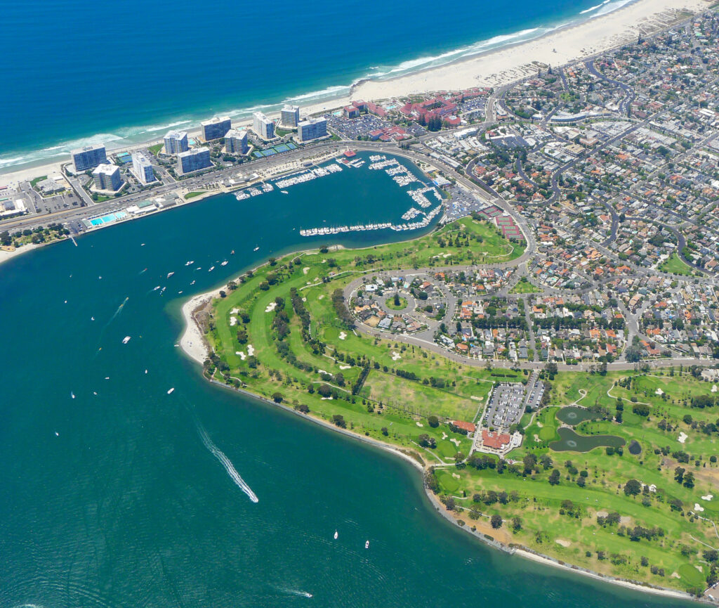 aerial of coronado island